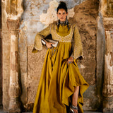 Mustard Anarkali Set