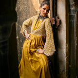 Mustard Anarkali Set