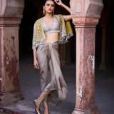 Golden Beige Cape Set