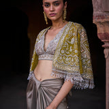 Golden Beige Cape Set