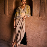 Golden Beige Cape Set