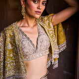 Golden Beige Cape Set