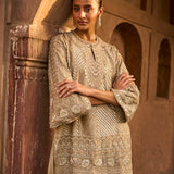 Golden Beige Tunic Set