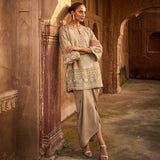 Golden Beige Tunic Set