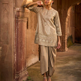 Golden Beige Tunic Set