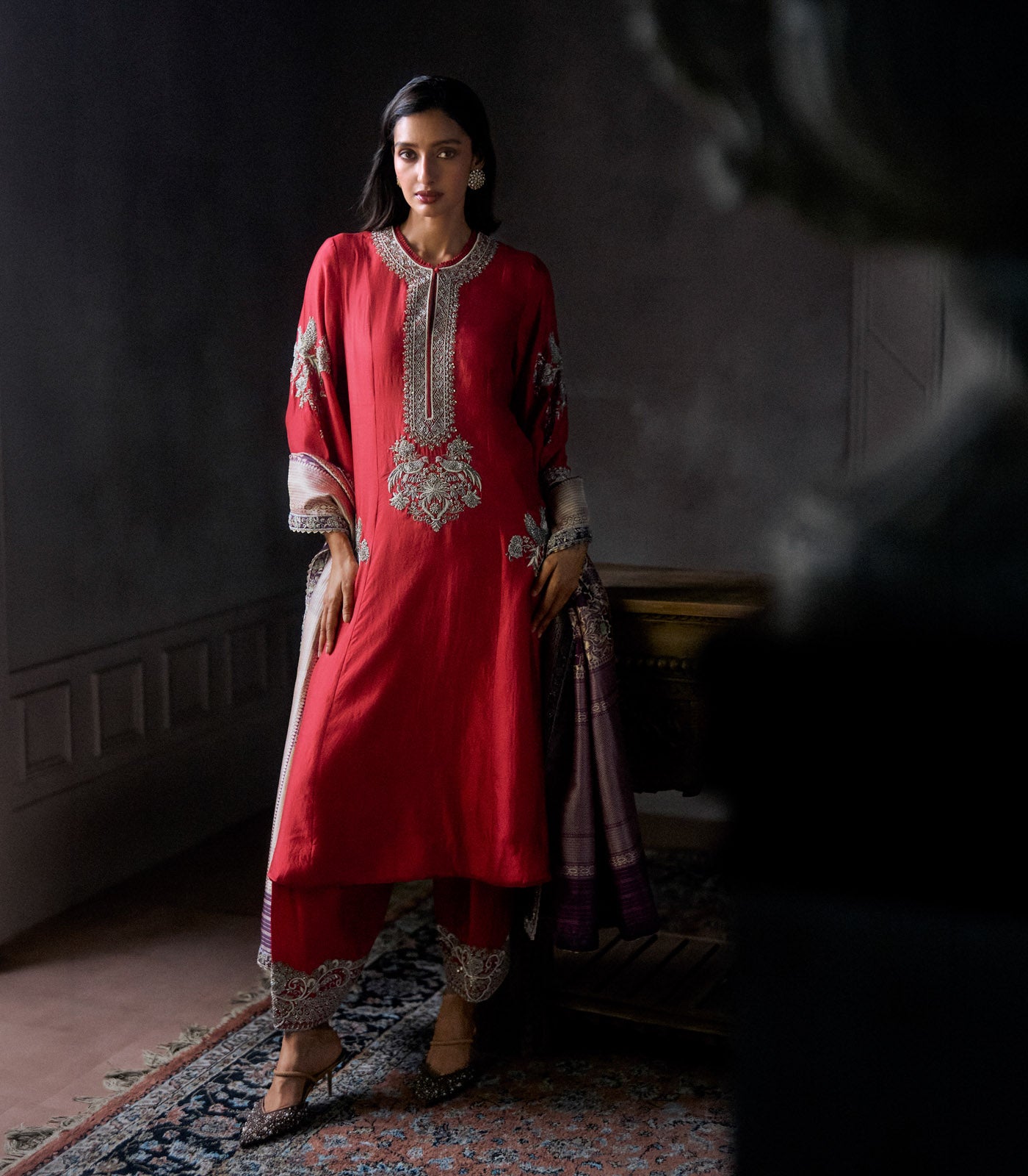 Red Kurta Set