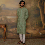 Mint Green Embroidered Kurta Set - Jayanti Reddy