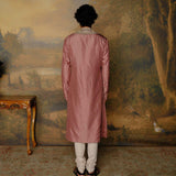 Peach Embroidered Kurta Set - Jayanti Reddy