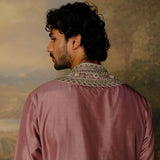 Peach Embroidered Kurta Set - Jayanti Reddy