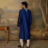 Navy Blue Embroidered Kurta Set - Jayanti Reddy