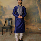 Purple Embroidered Kurta Set - Jayanti Reddy
