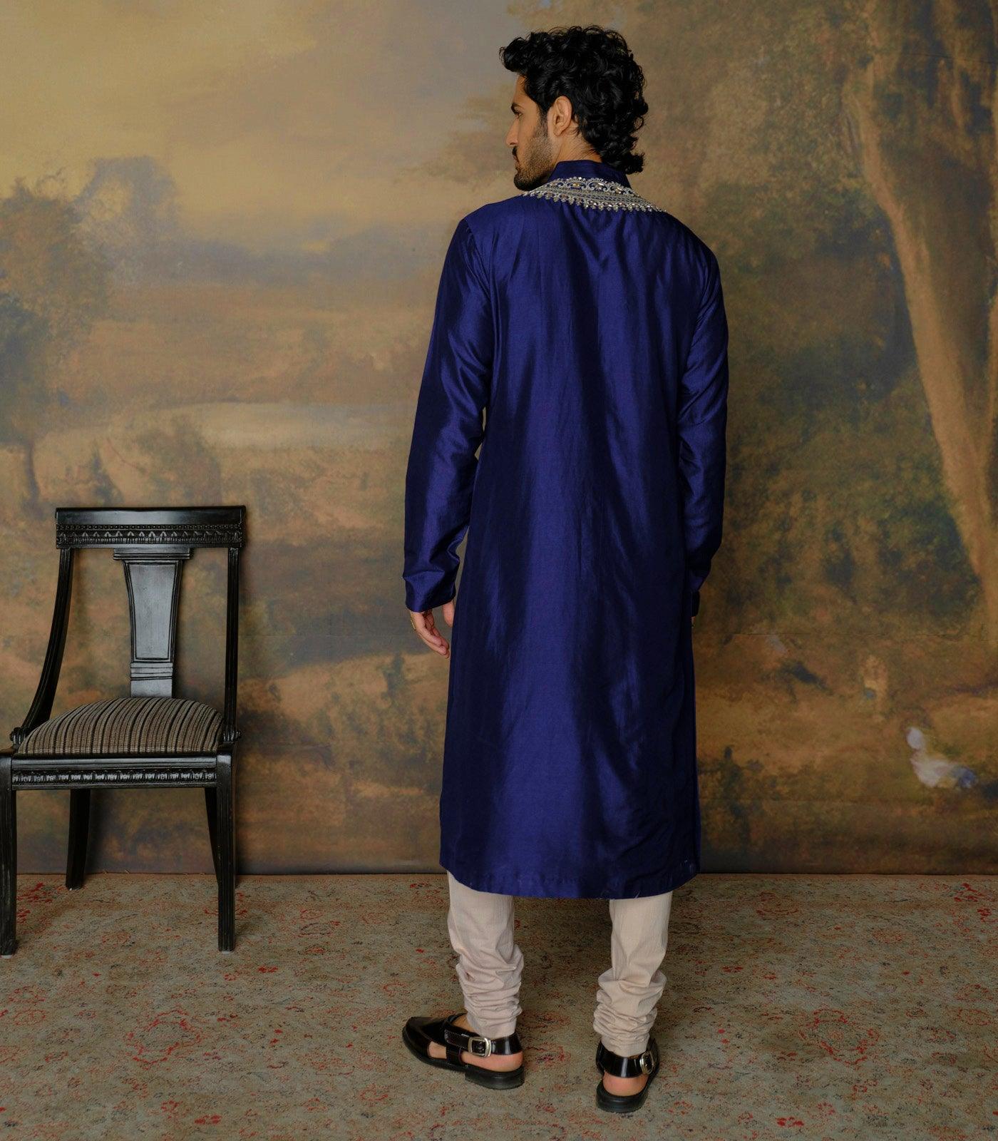 Purple Embroidered Kurta Set - Jayanti Reddy