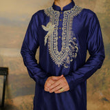Purple Embroidered Kurta Set - Jayanti Reddy