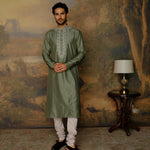 Mint Green Embroidered Kurta Set - Jayanti Reddy