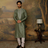 Mint Green Embroidered Kurta Set - Jayanti Reddy