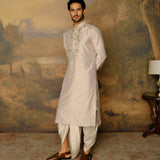 Beige Embroidered Kurta Set - Jayanti Reddy