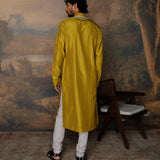 Mustard Embroidered Kurta Set - Jayanti Reddy