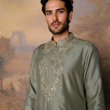 Mint Green Embroidered Kurta Set - Jayanti Reddy