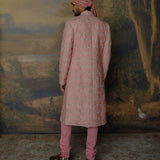 Peach Embroidered Sherwani Set - Jayanti Reddy