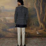 Black Short Open Jacket Set - Jayanti Reddy