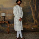 Ivory Chikankari Sherwani Set - Jayanti Reddy