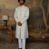 Ivory Chikankari Sherwani Set - Jayanti Reddy