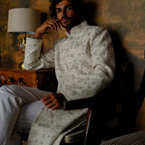 Ivory Chikankari Sherwani Set - Jayanti Reddy