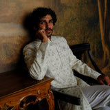 Ivory Chikankari Sherwani Set - Jayanti Reddy
