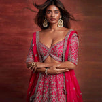 Pink embroidered lehenga set - Jayanti Reddy