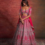 Pink embroidered lehenga set - Jayanti Reddy