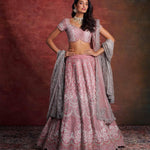 Blush pink embroidered lehenga set - Jayanti Reddy