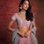 Blush pink embroidered lehenga set - Jayanti Reddy