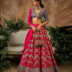 Pink embroidered lehenga set - Jayanti Reddy