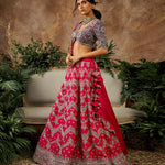 Pink embroidered lehenga set - Jayanti Reddy