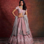 Blush pink embroidered lehenga set - Jayanti Reddy