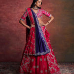 Red Embroidered Lehenga Set - Jayanti Reddy