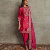 Rani Pink Embroidered Tunic Set - Jayanti Reddy