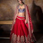 Red embroidered lehenga set - Jayanti Reddy