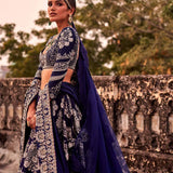Purple Embroidered Lehenga Set - Jayanti Reddy