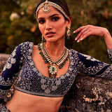 Purple Embroidered Lehenga Set - Jayanti Reddy
