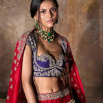 Red embroidered lehenga set - Jayanti Reddy