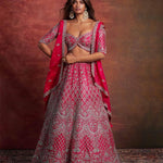 Pink embroidered lehenga set - Jayanti Reddy