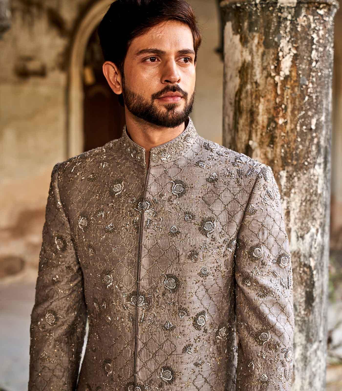 Embroidered Sherwani Set - Jayanti Reddy