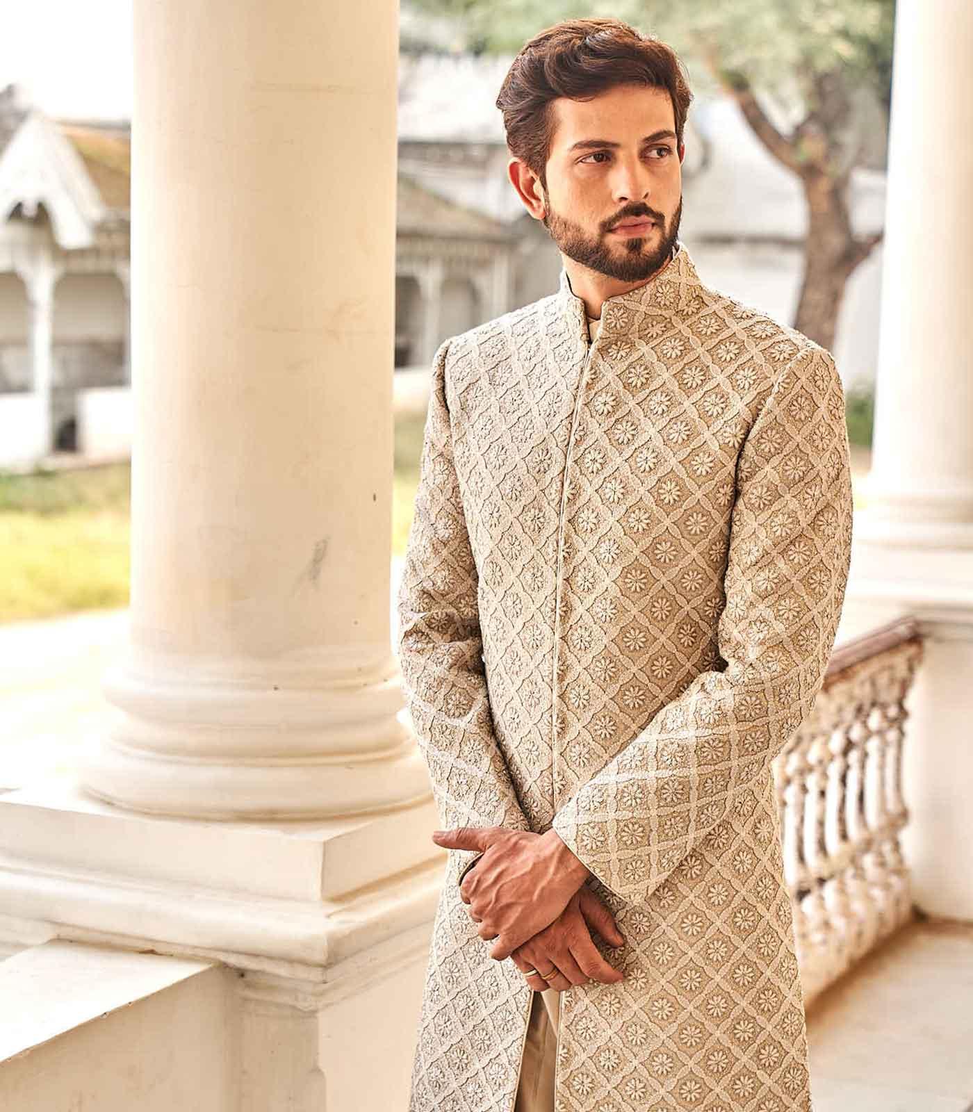 Embroidered Sherwani Set - Jayanti Reddy