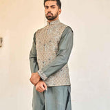 Embroidered Waistcoat Set - Jayanti Reddy